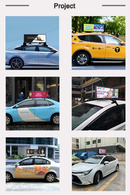 Junchen P5 Outdoor Advertising Waterproof Taxi Top LED Display Video Wall Sign Mobile Advertising Screen for Cars supplier