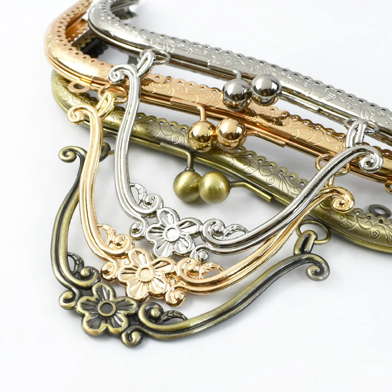 5 Stück Geldbörsen-Rahmen Metall - Halbrunde Taschenbügel 8,5cm Für DIY Geldbeutel