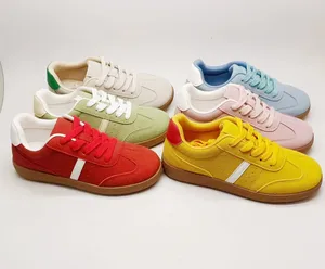 Custom Brand Designer Logo Wholesale Women Flat Low Walking Style Sport Shoes Kids Casual Fashion Breathable Flat Sneaker Shoes