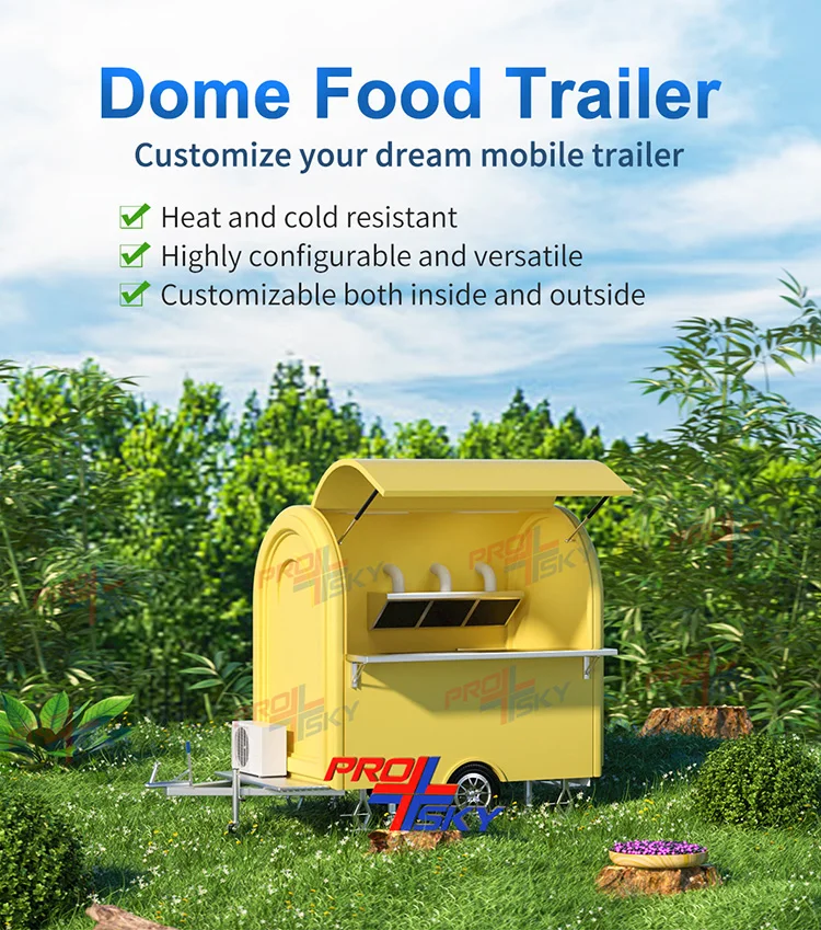 12ft Food Van Cart Trailer Ice Cream Trailer Mobile Fast Food Truck Bar