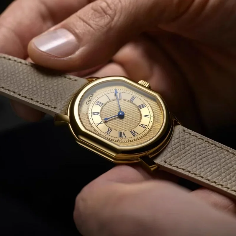 CILOA Gold Custom Men's Retro Watch - Waterproof Quartz