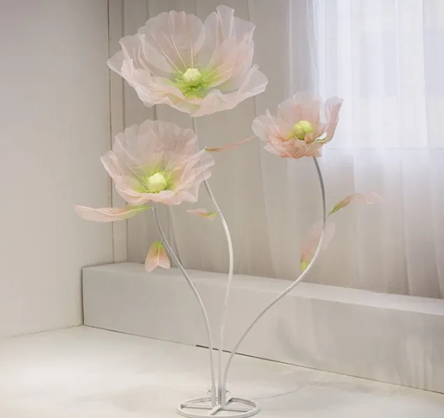 Hot Selling Organza Artificial Flowers For Wedding Decoration And Party