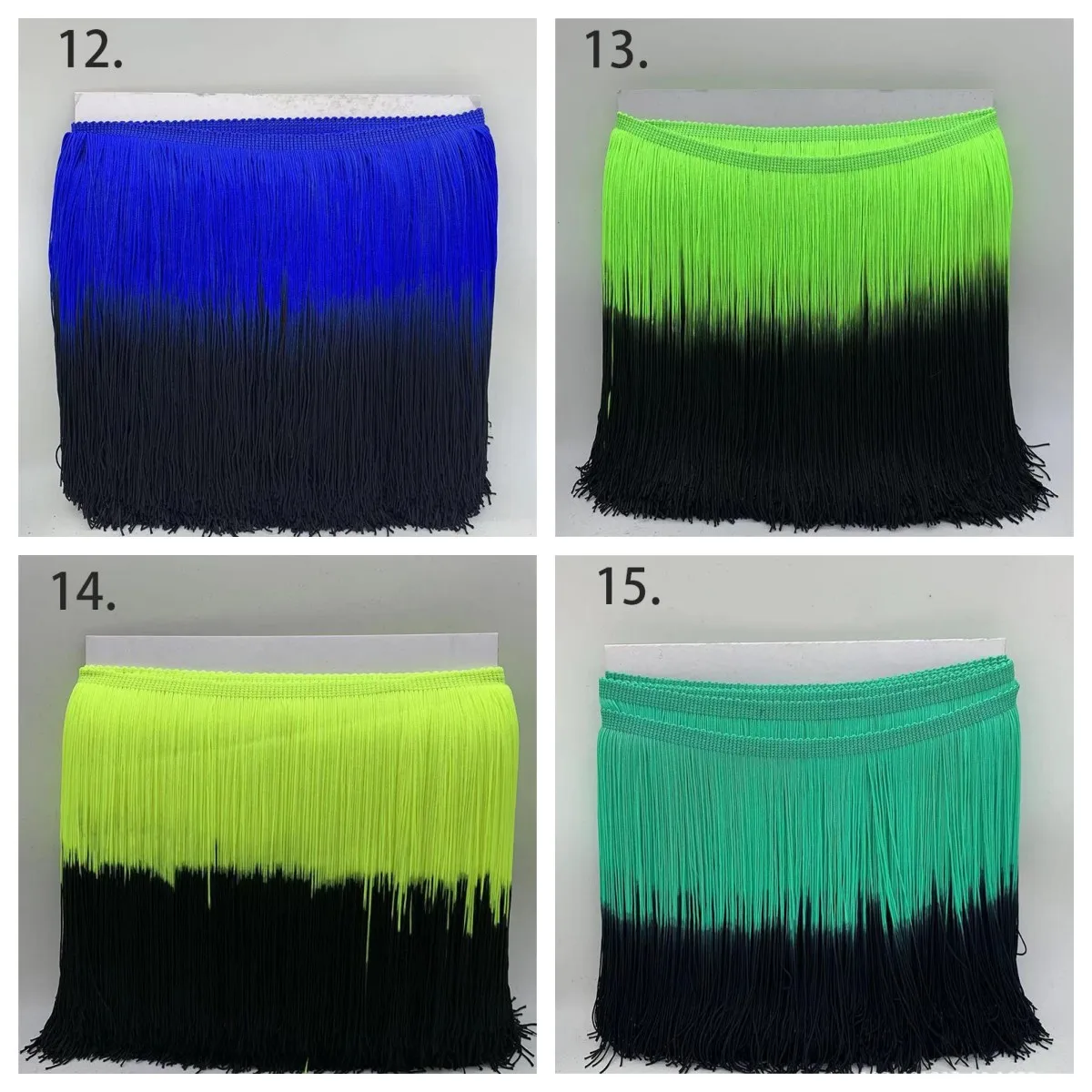 20cm Smooth Gradient Color Tassel Soft Garment Accessories Nylon Yarn