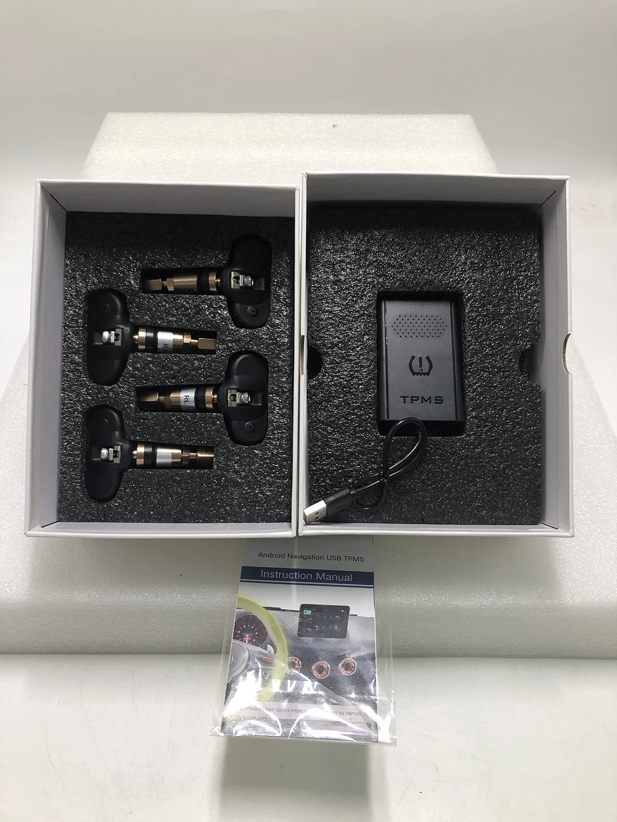 Автомобильный датчик давления в шинах, умная система мониторинга, беспроводной светодиодный дисплей TPMS с 4 внутренними TPMS датчиками