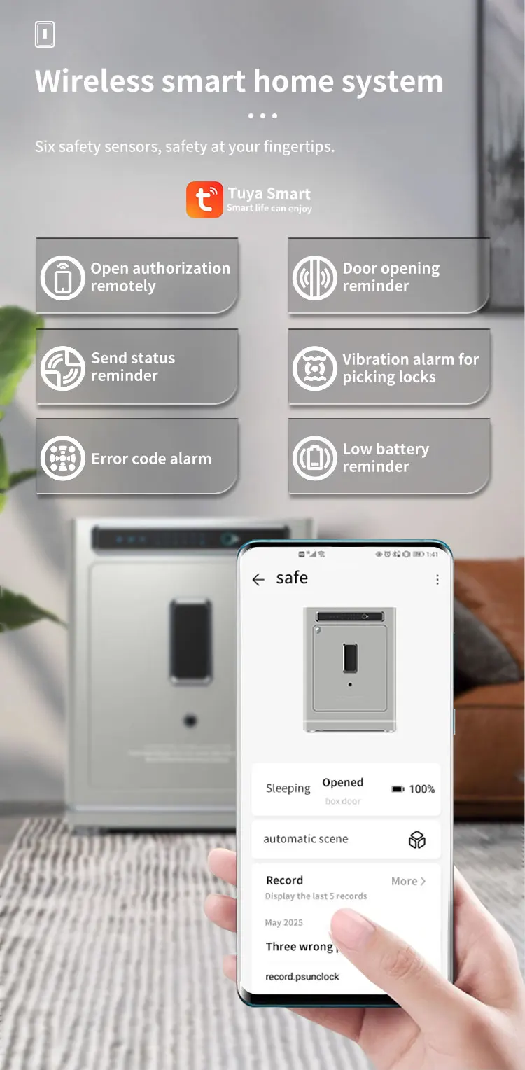 CEQSAFE Anti-Theft All-Steel Hotel Office Home Safe Box with Intelligent Alarm Button & Simple Box Password Access details