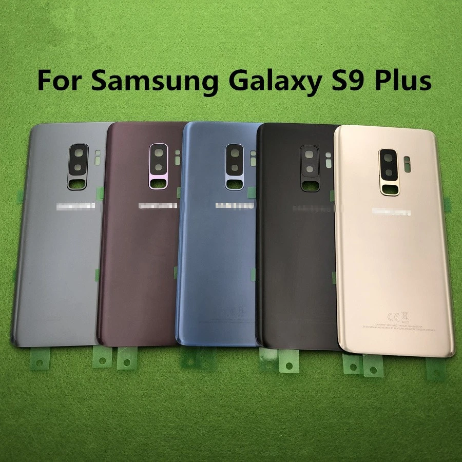 Untuk Samsung Galaxy S9 Plus G965 SM-G965F G965FD Telepon Kaca Belakang  Pintu Housing Case S9 Kamera Kaca Penutup