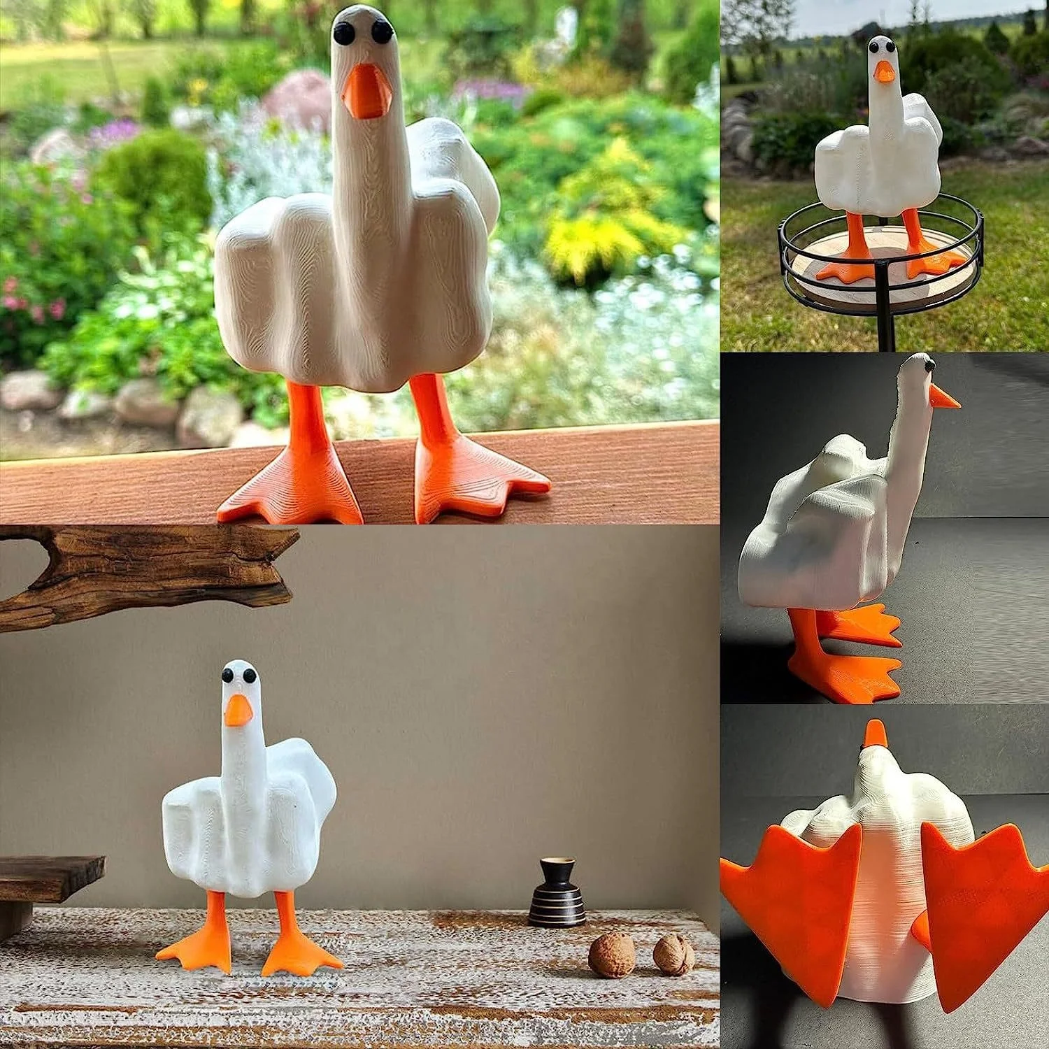 2023 Cross Border Funny  Resin Duckling Resin Figurine Decoration Cute Duckling Home Office Desktop Ornament Decorations