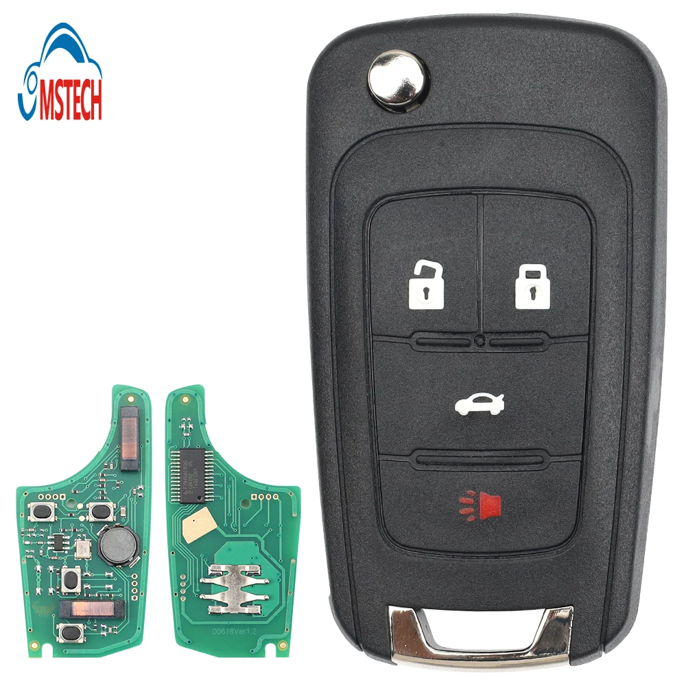 MS 4Button 433mhz Remote Car Key for chevrolet Cruze Sonic Mailbu Impaia equinox camaro Orlando Keyless Factory Blank Car Key