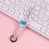 2 pink with black dots-bead color random
