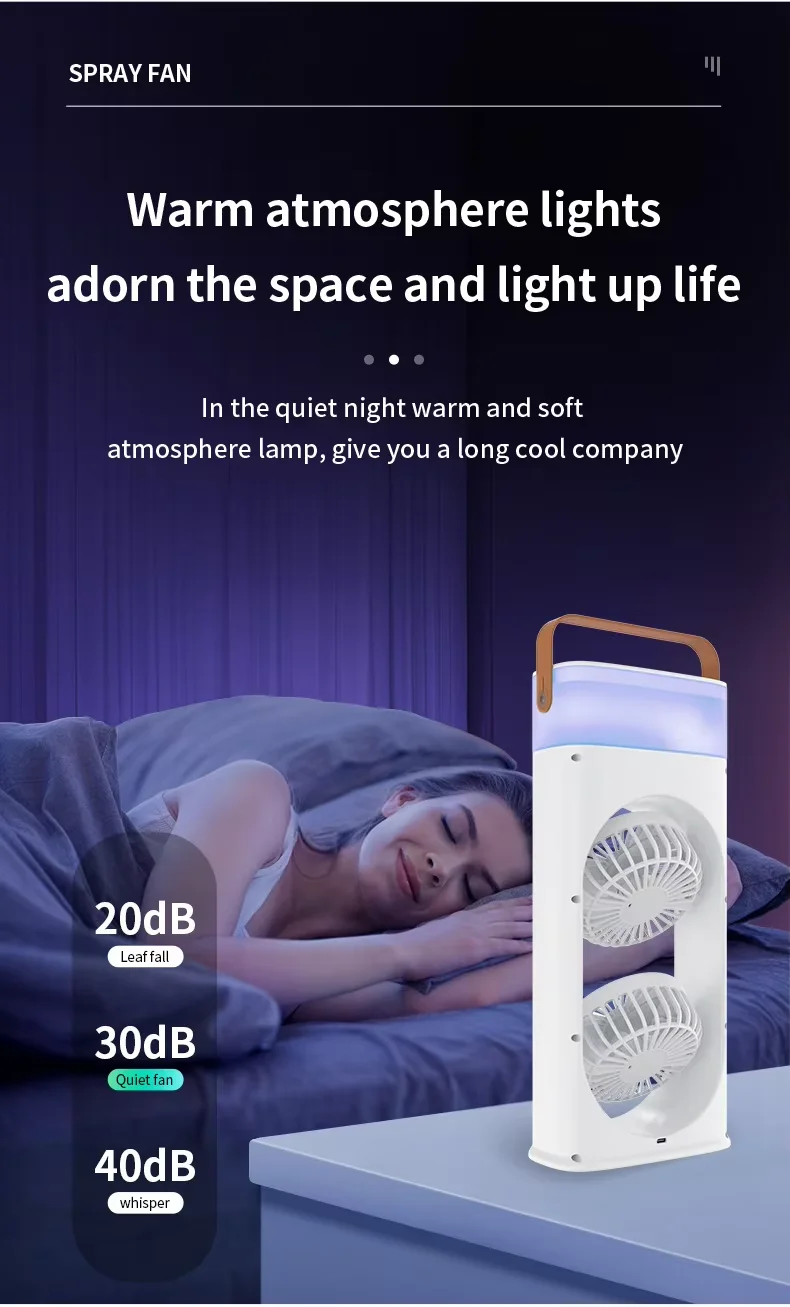 Tragbarer Mini Tischventilator Mit Luftbefeuchter Für Zuhause_voghion.com
