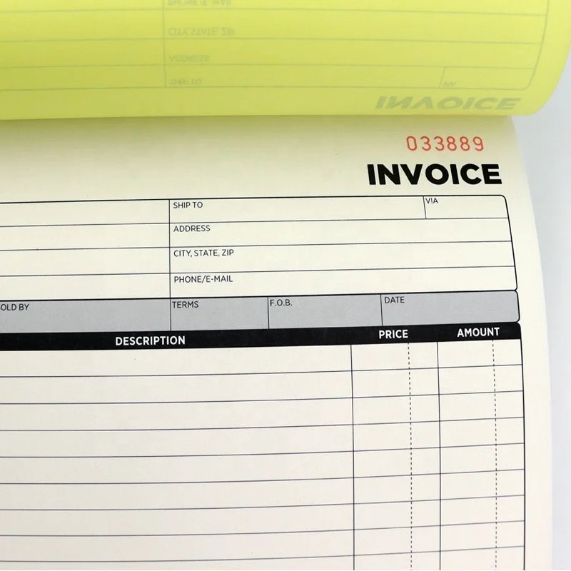 OEM  Restaurant Order Book 4-Ply Carbonless Invoice for Dining Room