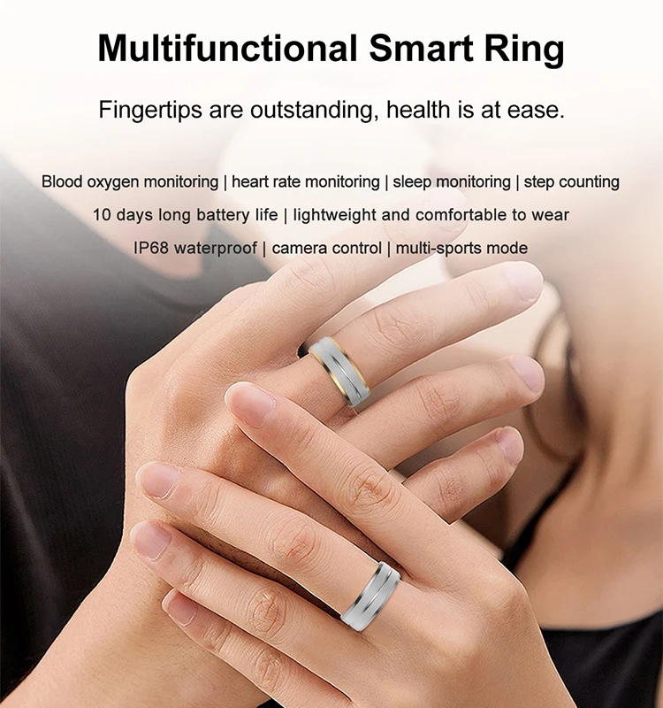 RingSense V2 - Smart Ring - Europese ringmaat 57 - IP68 Waterdicht - 24-Uur Hartslagmonitoring – Slaapmonitor | Officiële Shop