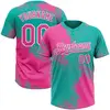 Pink and Aqua Green