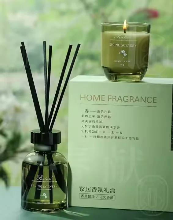 Angebot – Luxuriöses Duft-Geschenkset für zu Hause mit Reed-Diffuser und Duftkerze, individuelles OEM-ODM-Geschenkset für Weihnachten, Festtage, Geburtstagsgeschenke