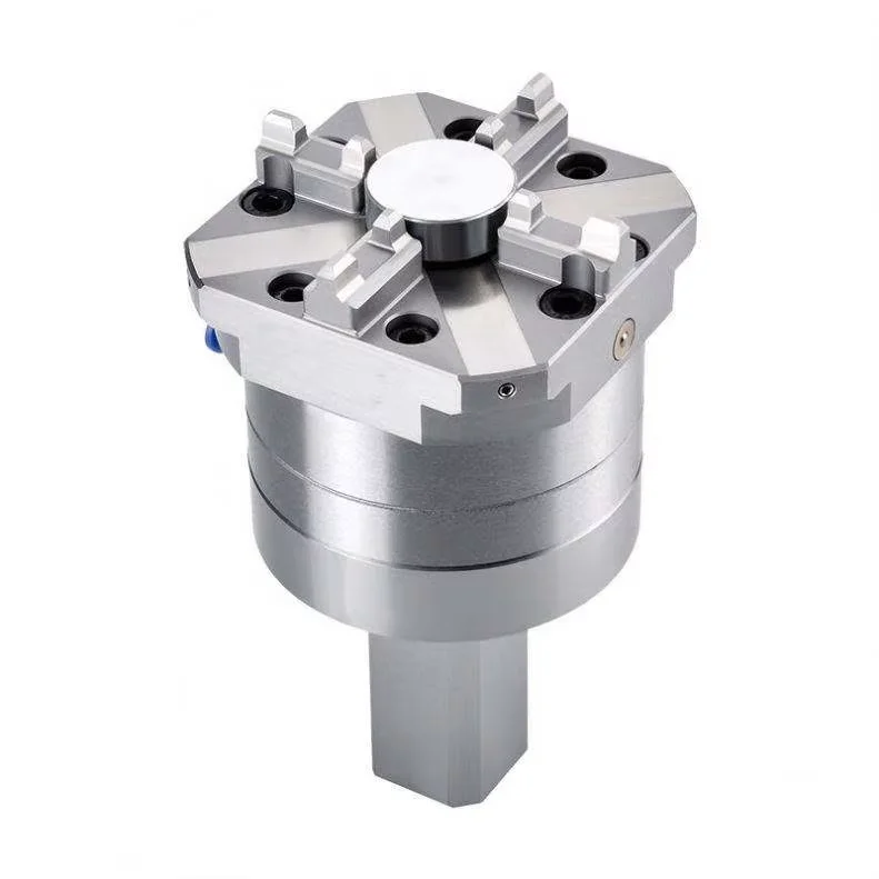 TEBAK Cnc Lathe Pneumatic Fixture 4 Jaw Chuck Precision 80*80 mm Pneumatic Auto Chuck for Machining Center