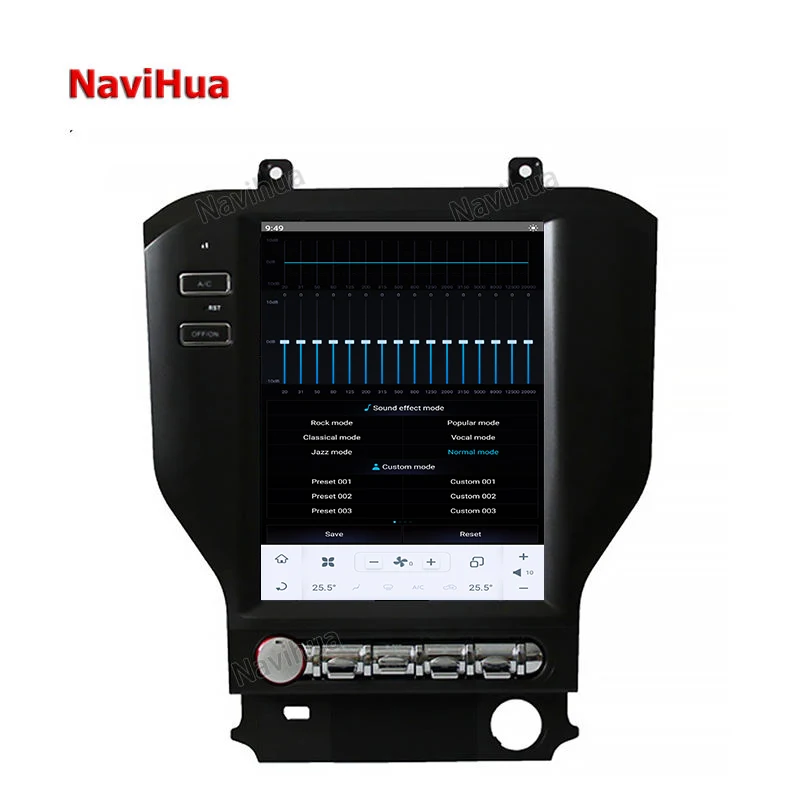 NAVIHUA Touch Screen Head Unit Android 10 Car Radio Stereo GPS Navigation DVD Multimedia Player for Ford Mustang
