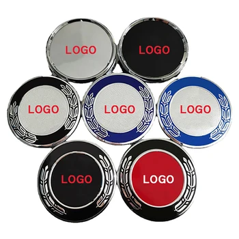 Customized 75mm60mm various sizes of car tire center cover badge stickers ABS wheel rim cover Y-shaped wheel center cover logo