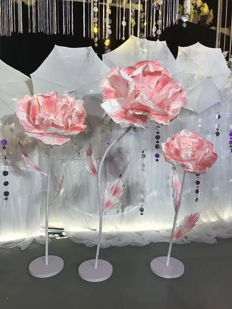 V45 Wedding Supplier Artificial Flowers Large Size Paper Giant Flowers