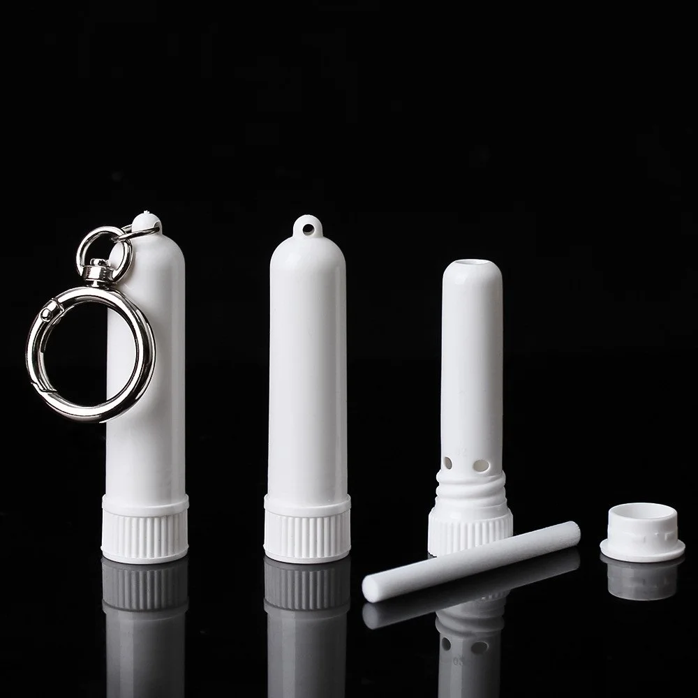 New Style Keyhole Cosmetic Packaging Blank PP Nasal Inhaler Tube with Wick for Perfume and Medicated Oil