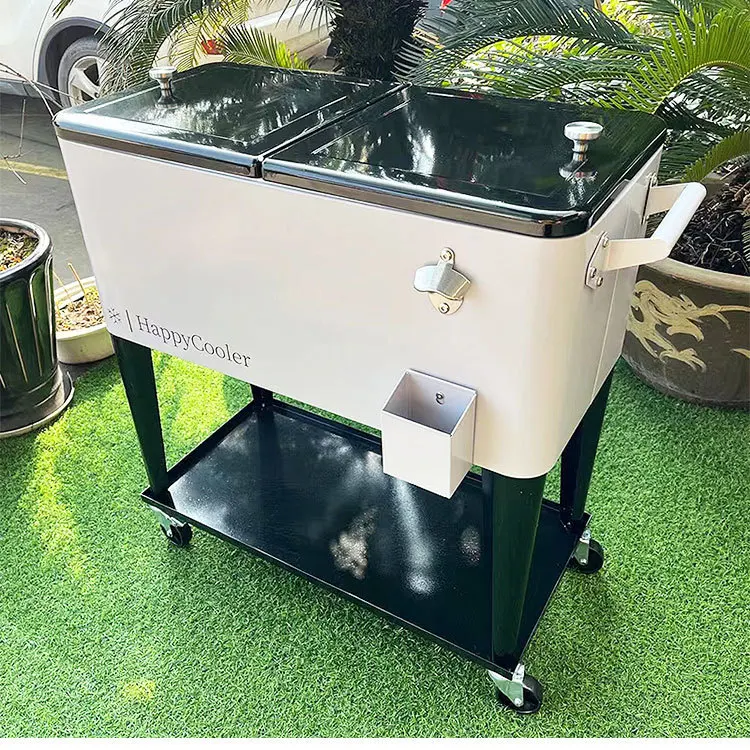 Large 75l Trolley Rolling Retro Style Metal Bucket Incubator Outdoor
