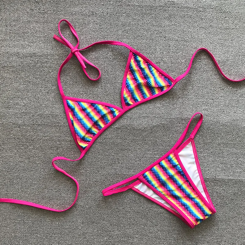 Bikinis de pecho grande con estampado de diseñador personalizado