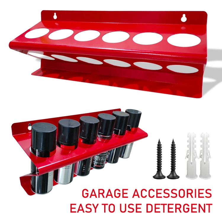 Jhmech Aerosol Spray Can Holder Rack Garage Organizer Metal Wall