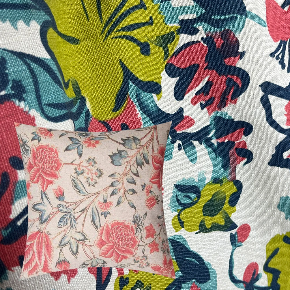 Индивидуальный дизайн реактивная Затемняющая печать для спальни балкона занавеска однотонная окрашенная конопляная ткань