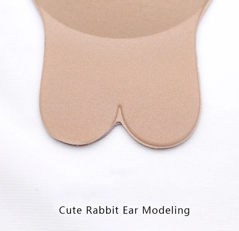 Rabbit Ear Self Adhesive Push Up Bra Women Sticky Invisible Silicone