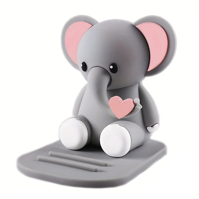 Home New Cute Design Pvc Cartoon Animal Elephant Cell Stand Phone Holder