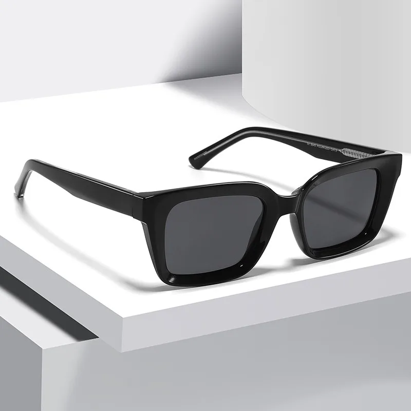 QSKY High Quality Rectangle Tr Frame Acetate Sunglasses  display picture 1