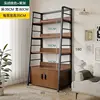 [5-tier cabinet, 80cm] Dark walnut black frame