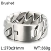 24*3.1*0.85cm - Brazalete de acero con acabado esmerilado