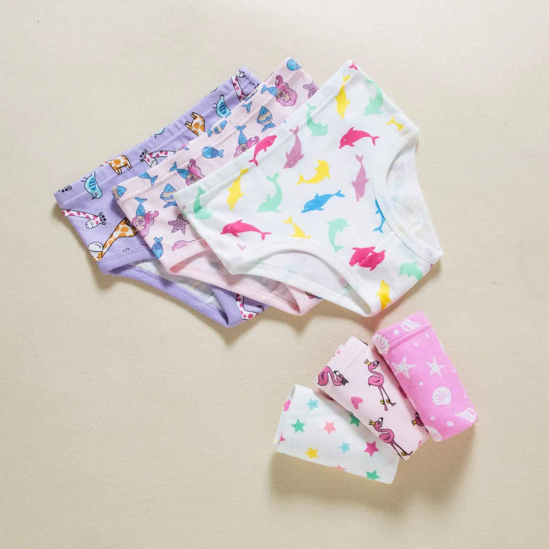 Little Girls' Cotton Underwear Kids Breathable Panty Briefs Toddler ...