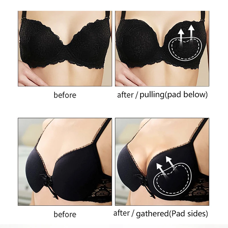 Premium Sustainable Double Padded Adhesive Bra Insert Pads Oval Double