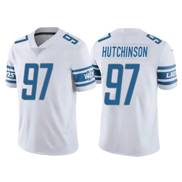 Wholesale Free Shipping Men's Detroit Team Aidan Hutchinson White Limited  American Football Jersey For Men Football S From m.