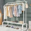 135cm Double Pole 1 Tier Storage Net With Wheels White
