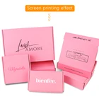 Pink PSB Custom Logo Apparel Packaging Pink 3-layer E Flute Mailer Paper Cardboard Shipping Mailing Packing Corrugated Box