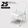 Sedia in metallo bianco: diametro tubo 25/spessore parete 1,5