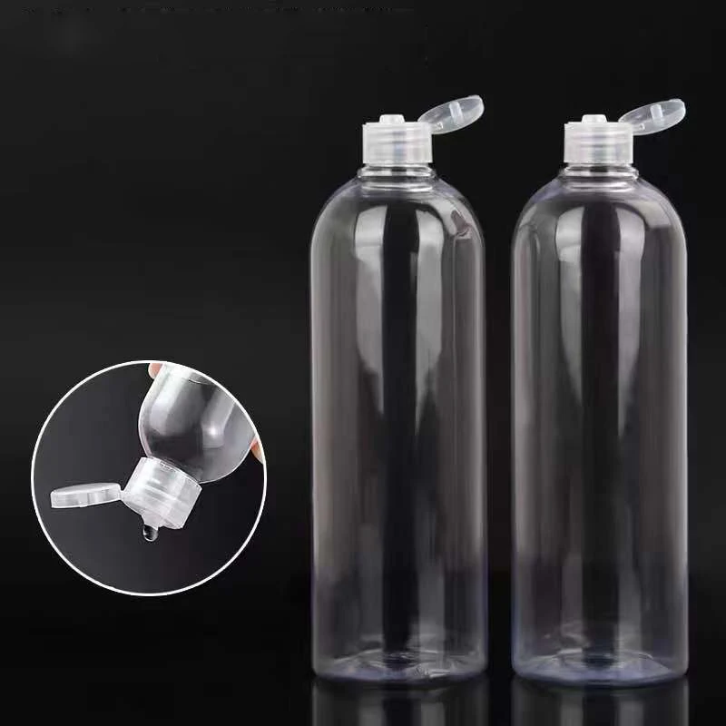 100ml 120ml 150ml 250ml 500ml 1L 1 Litre Transparent clear White PET Flip Top Cap Plastic Bottles with Flip Top Cap