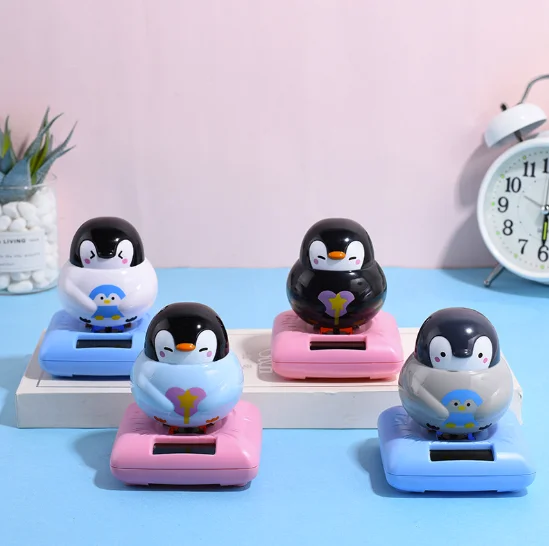 Новинка, 8 видов игрушек на солнечной батарее, танцующий Пингвин для приборной панели автомобиля