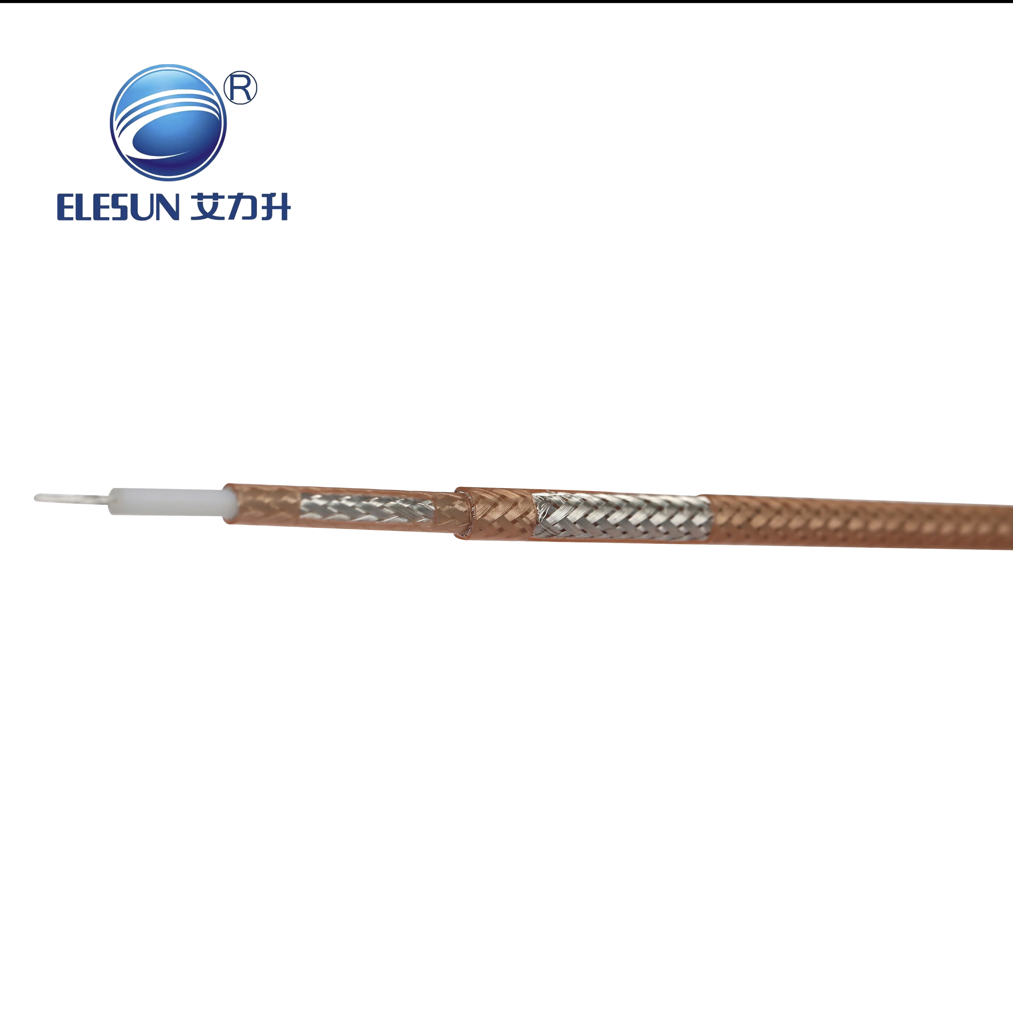 Manufacture Flexible Rf Coaxial Cable 50 ohm RG400 double braiding shield cable for high temperature