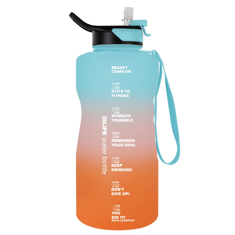 1 Gallon Fitness Water Jug Gallon 64oz 2l 2 Liter 2.2l Motivational 