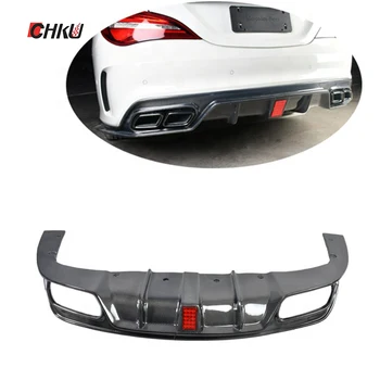 For 2013-2019 Mercedes Benz CLA class W117 CLA220 260 CLA45 rear bumper carbon fiber AMG style rear diffuser