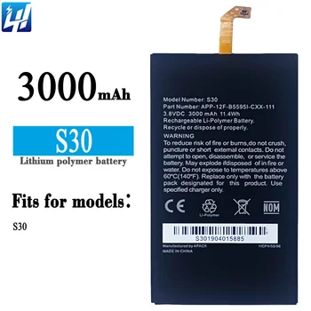 Batterie Pour Cat S30 3000mAh - Référence APP-12F-B5595I-CXX-111, Neuve, Marque Globalstock