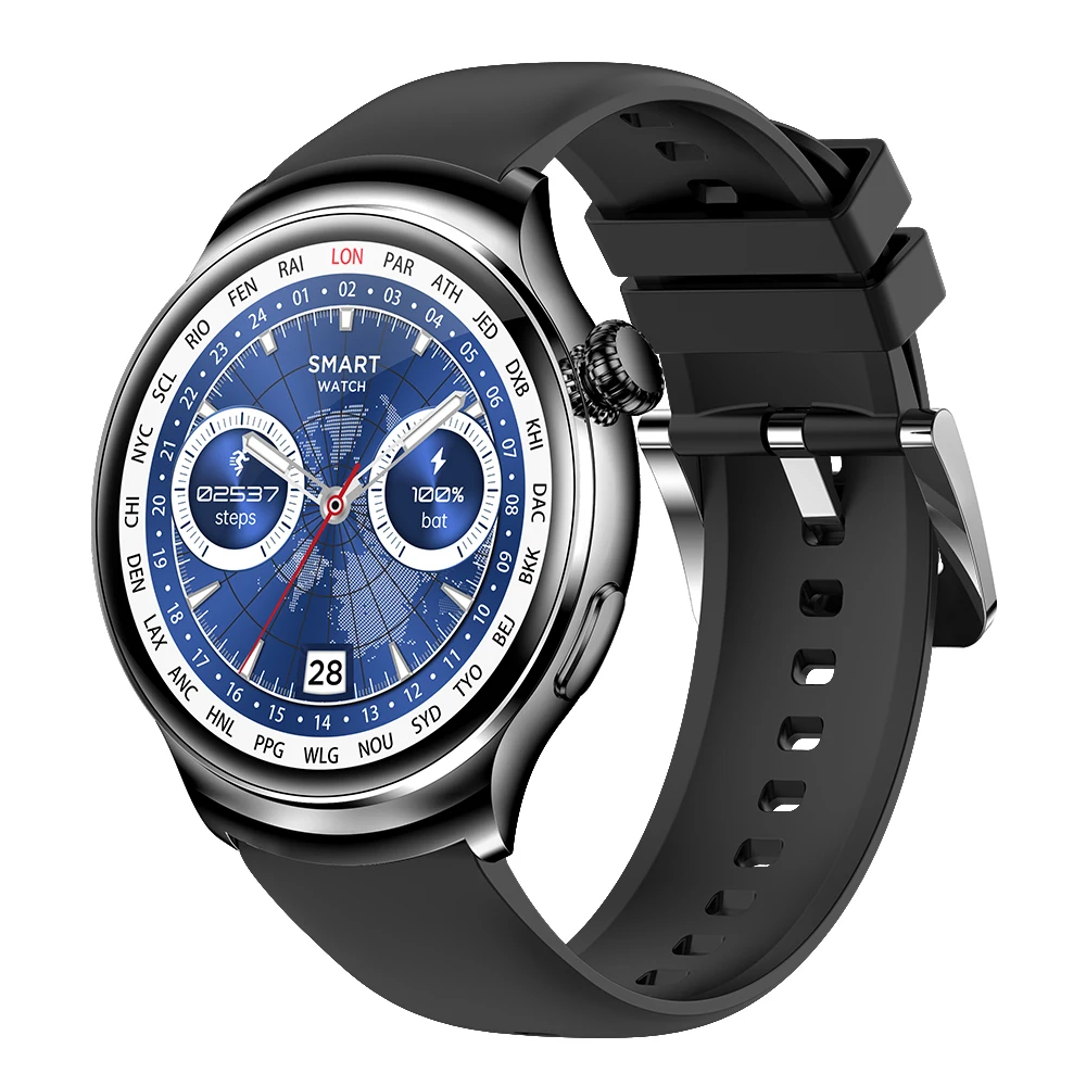 Z93Pro 2024 Round Screen AMOLED Smartwatch Fitness Tracker with Call Message Reminder Heart Rate Tracker Remote Control Function