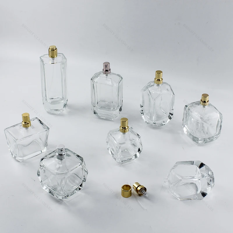 New Design Glass Perfume Bottle Irregular 100ml 50ml Personal Care