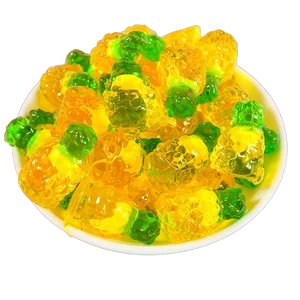 Creative 4D Fruit Pineapple Gummy Candy 2.5kg Bulk Bag Chewable Sweet with Fruity Flavor