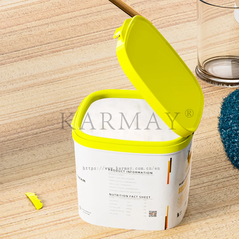 125mm Plastic Jar with Closure Formula Milk Powder Packaging  1kg Jar with Lid Temper Proof Design