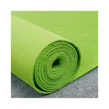 High quality bright green outdoor underly hall carpet nonwoven wedding green wall to wall carpet