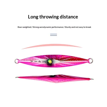 Lure Metal Jig Artificial Hard Bait All-Depth Layer Shore Casting Long-Range Luminous Bare Plate Laser Coating Fishing Fishing – Metal Jig – view 3